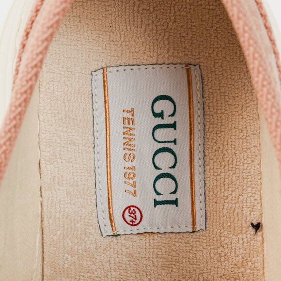 Gucci Pink New Canvas GG Monogram Platform Sneakers - Picture 10 of 11